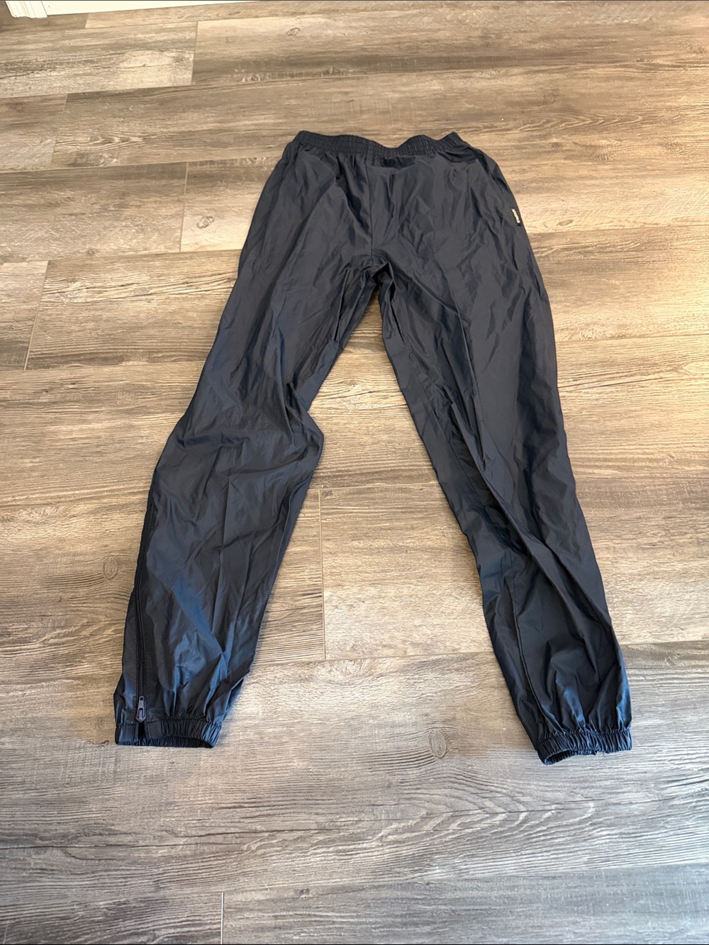 Men's Black Jogger Track Pants - Lightweight Windbreaker